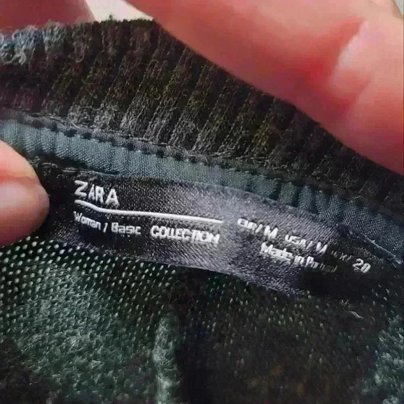 Zara woman's basic collection green medium sweater - Picture 5 of 12